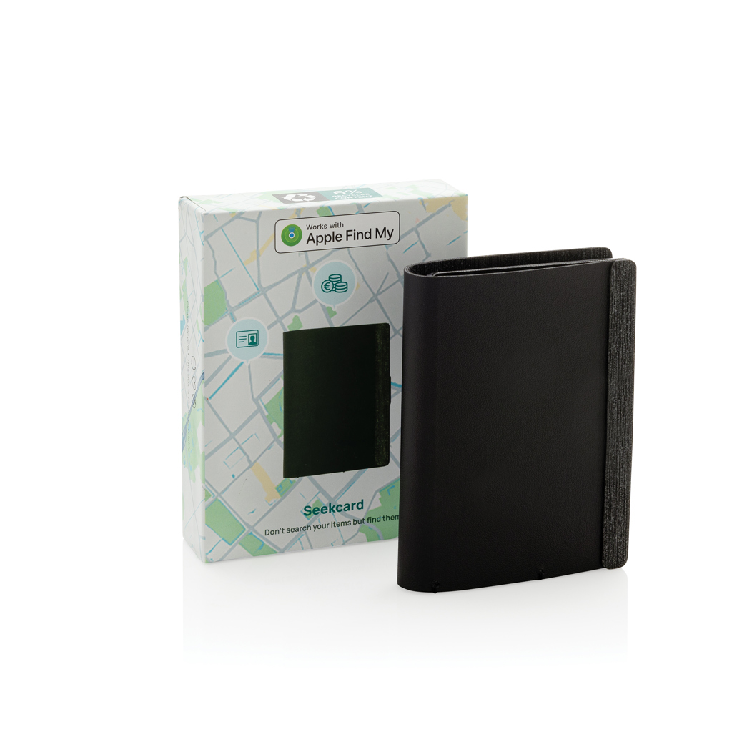 Seekcard Kartenetui | RCS-Recyclingpolyester | Weltweite Ortung | black