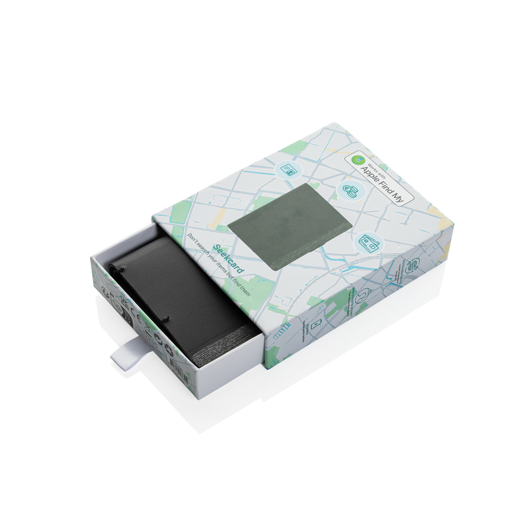 Seekcard Kartenetui | RCS-Recyclingpolyester | Weltweite Ortung | black