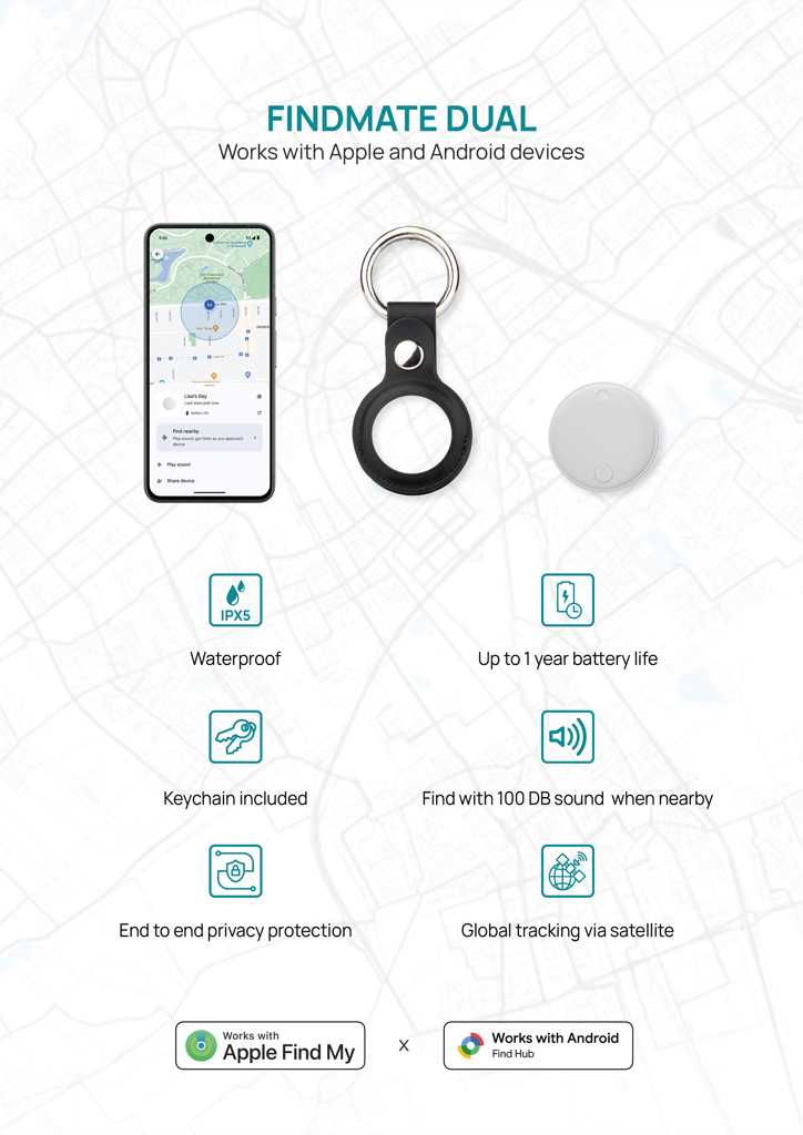 Gegenstandsfinder | Recyceltes ABS | Kompatibel mit Apple und Android | white