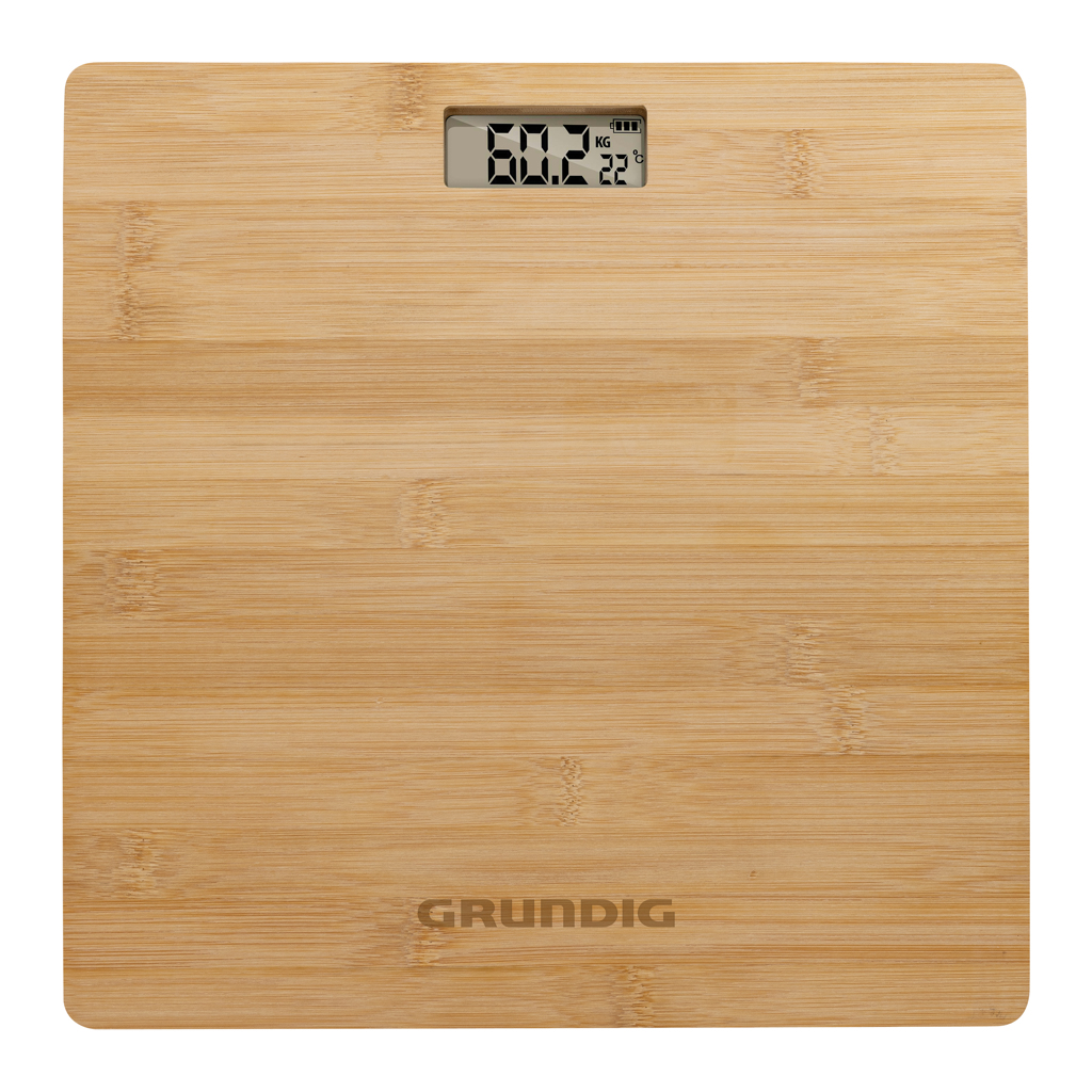 Balance numérique Grundig | Bambou | 180 kg | 4 capteurs de poids | marron Balance numérique Grundig | Bambou | 180 kg | 4 capteurs de poids | marron