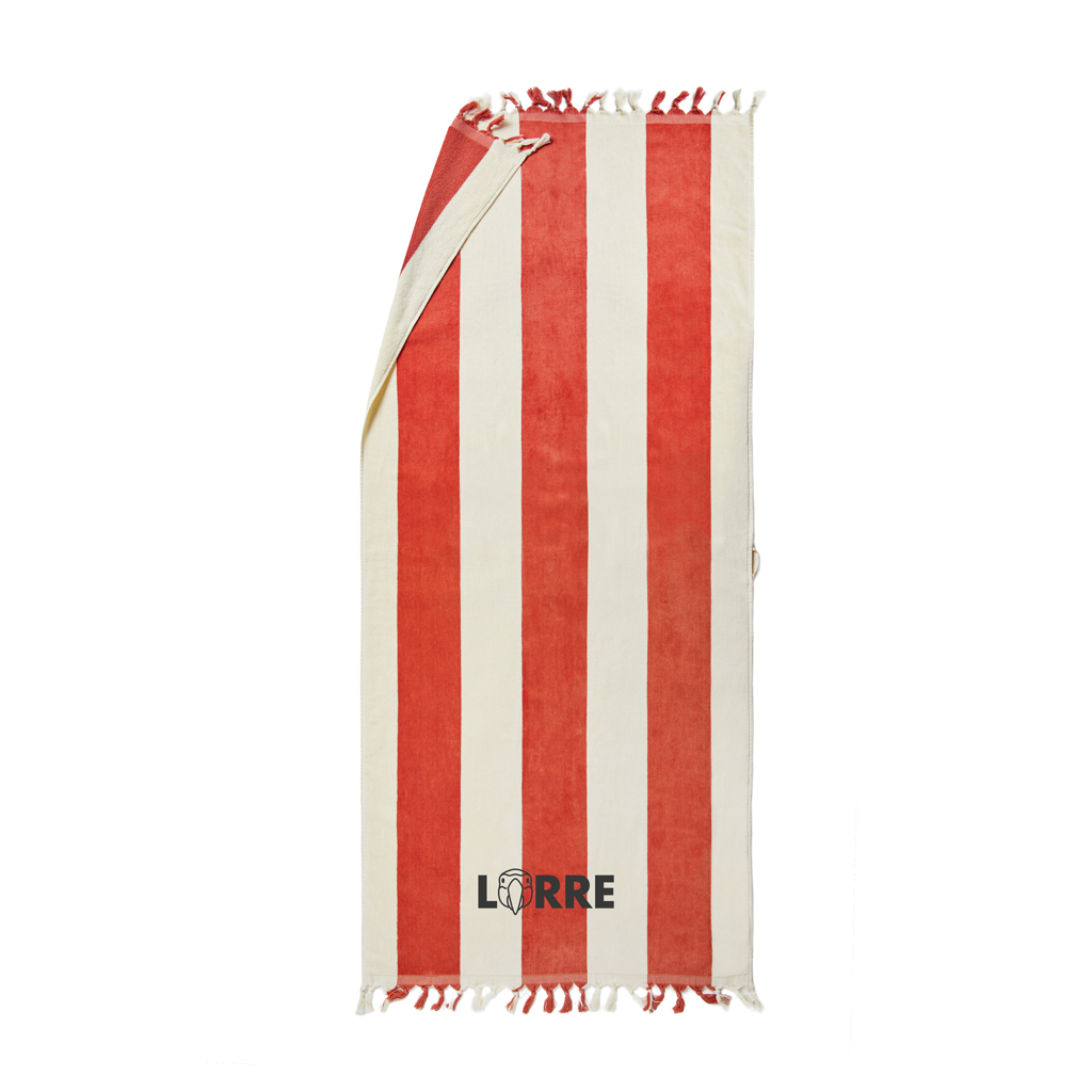 VINGA Valmer strand handdoek rood & wit