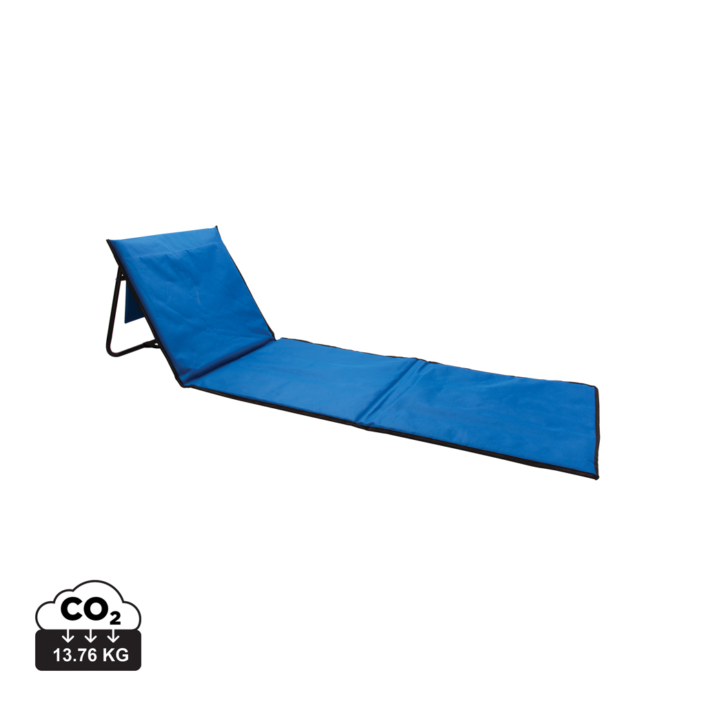 Beach lounge chair | Polyester | 54x3,5x51,5cm | Foldable | Pouch | Blue (285)