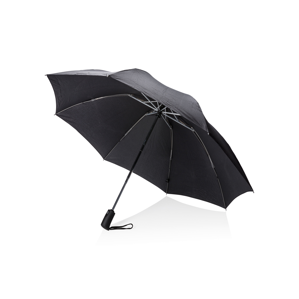 Omkeerbare paraplu | rPET | 23 Inch | Met automatische opener en sluiting | zwart