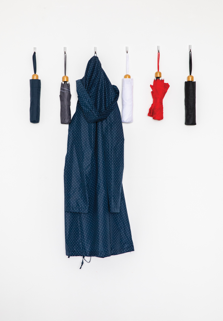 Mini Paraguas de Bambú | RPET | 190T Pongee | Rojo | antracita