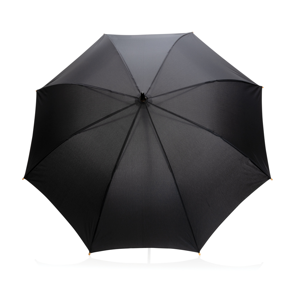 Sustainable umbrella | rPET | 23" | With bamboo handle | black