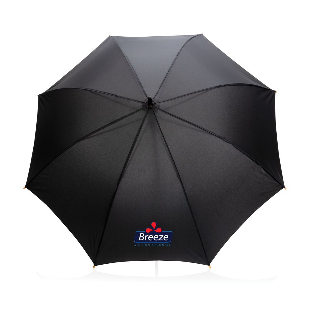 Sustainable umbrella | rPET | 23" | With bamboo handle | black