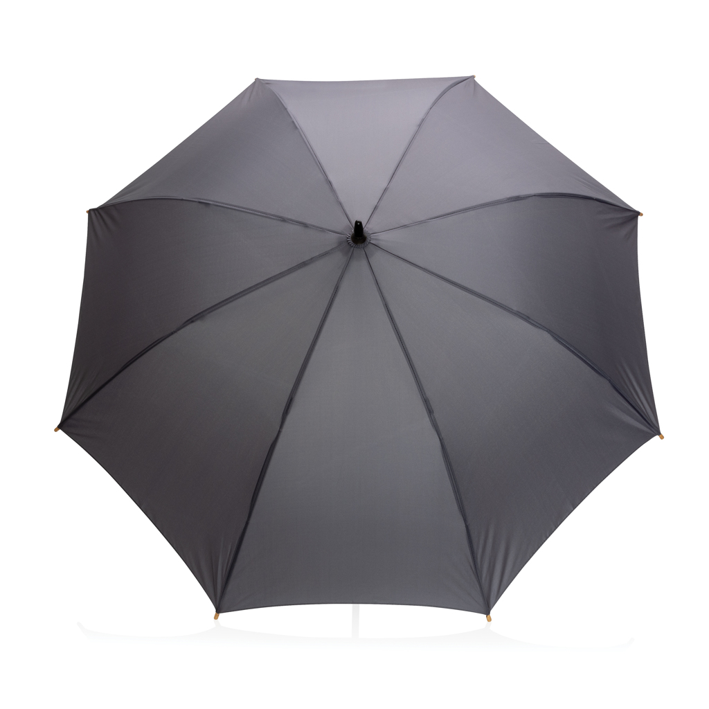 Sustainable umbrella | rPET | 23" | With bamboo handle | anthracite Sustainable umbrella | rPET | 23" | With bamboo handle | anthracite