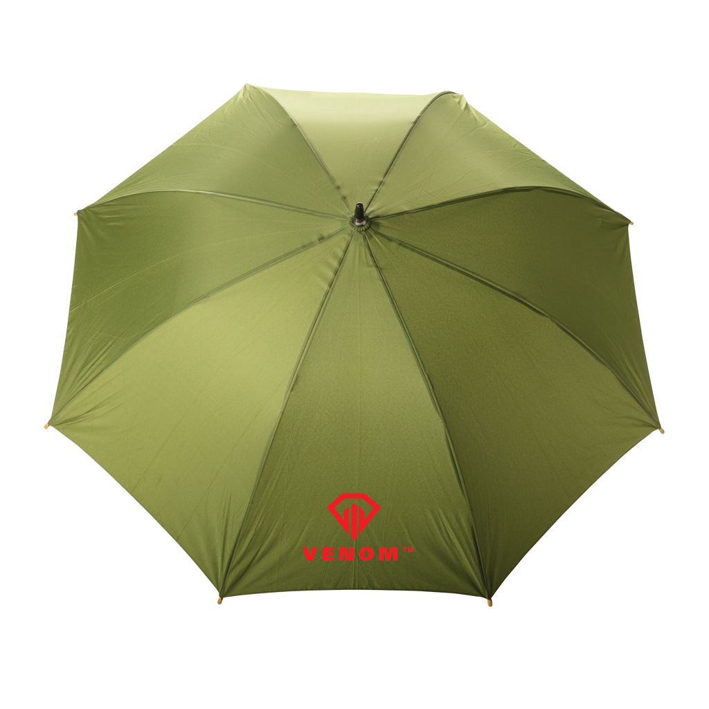 Duurzame paraplu | rPET | 23 Inch | Met bamboe handvat | groen