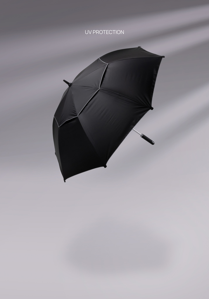 Stormparaplu | rPET | 27 Inch | Met UPF 50+ bescherming | zwart