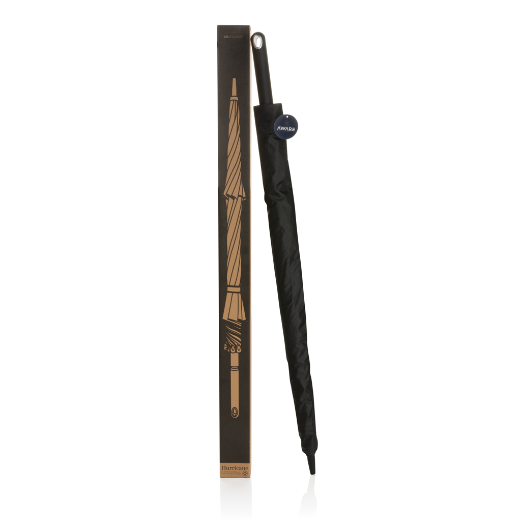 Stormparaplu | rPET | 27 Inch | Met UPF 50+ bescherming | zwart