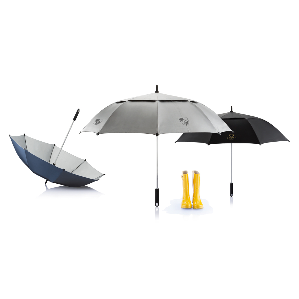Hurricane umbrella | Polyester | 27" | Easy to open and close | Grey (430) Hurricane umbrella | Polyester | 27" | Easy to open and close | Grey (430)