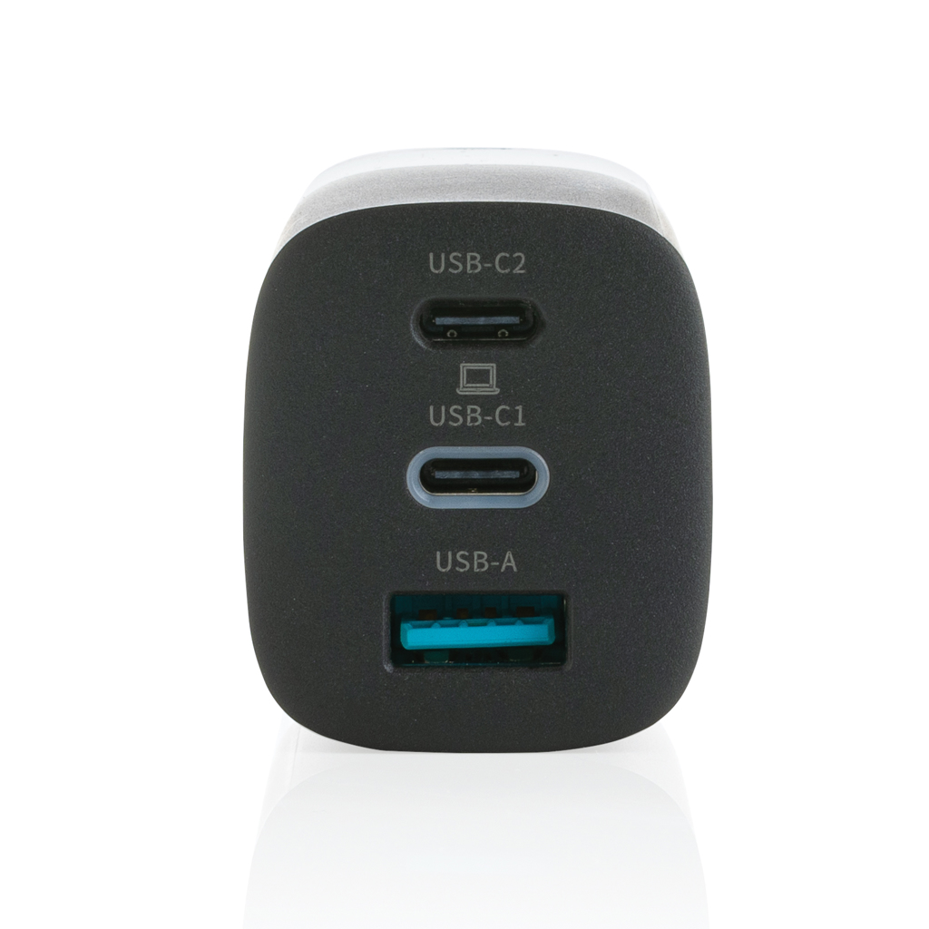 USB wall charger | Philips | ABS | 65W | 3-port USB | black