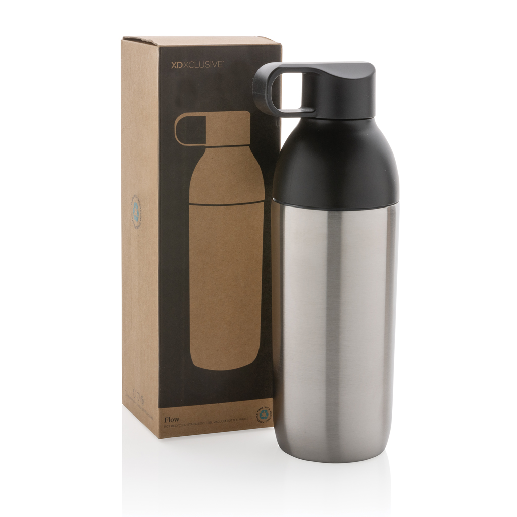 Thermoflasche | Recycelter Edelstahl | 540 ml | Hält warm bis zu 5 Stunden | silber Thermoflasche | Recycelter Edelstahl | 540 ml | Hält warm bis zu 5 Stunden | silber