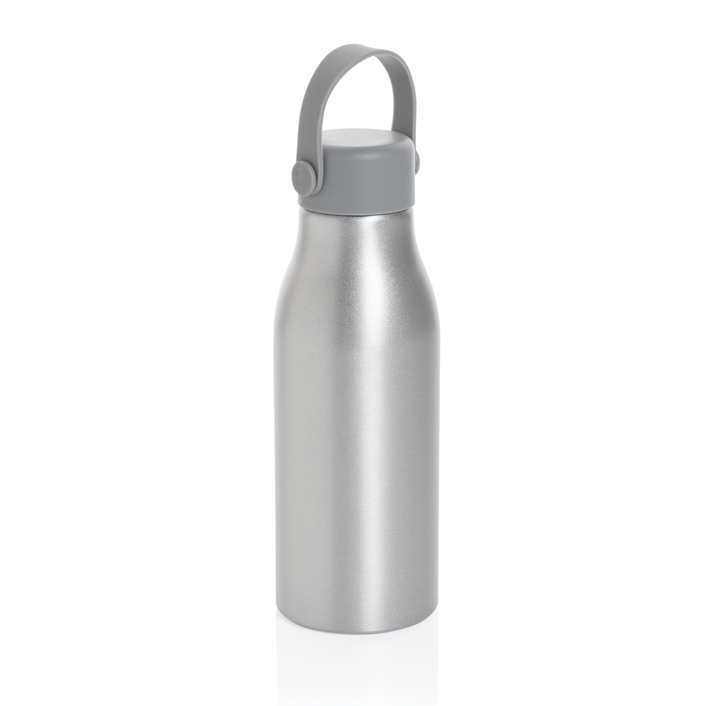 Waterfles | Gerecycled aluminium & siliconen | 680ml | Gemakkelijk mee te nemen | zilver Waterfles | Gerecycled aluminium & siliconen | 680ml | Gemakkelijk mee te nemen | zilver