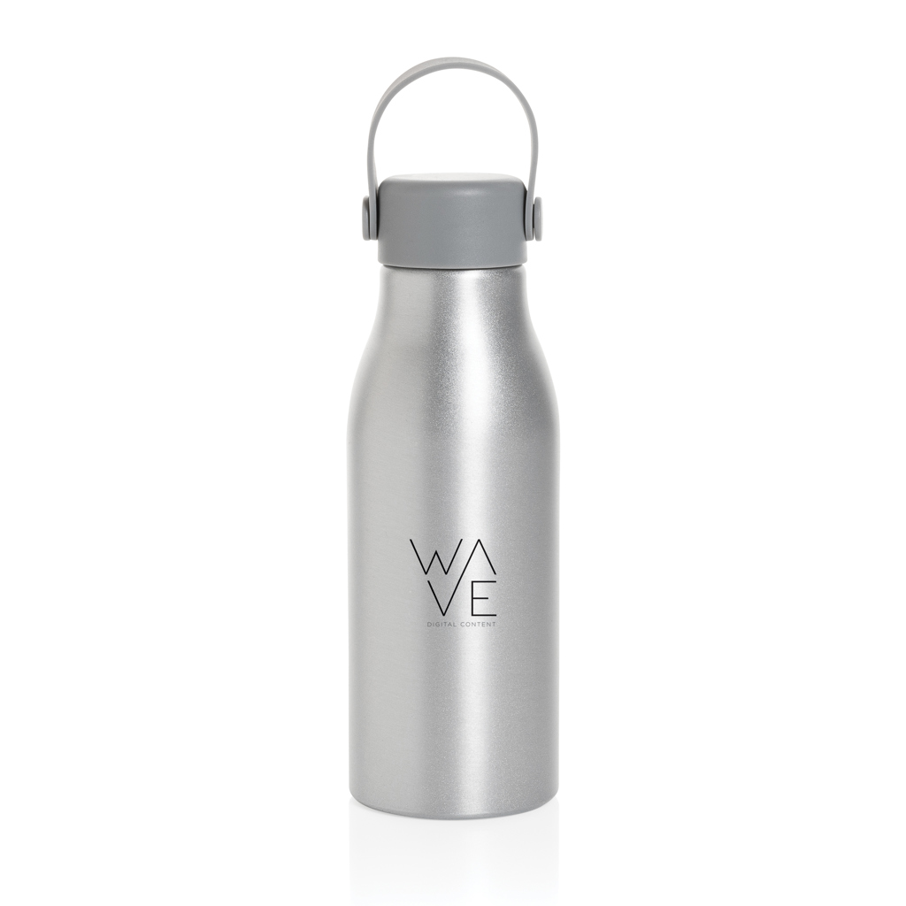 Waterfles | Gerecycled aluminium & siliconen | 680ml | Gemakkelijk mee te nemen | zilver Waterfles | Gerecycled aluminium & siliconen | 680ml | Gemakkelijk mee te nemen | zilver
