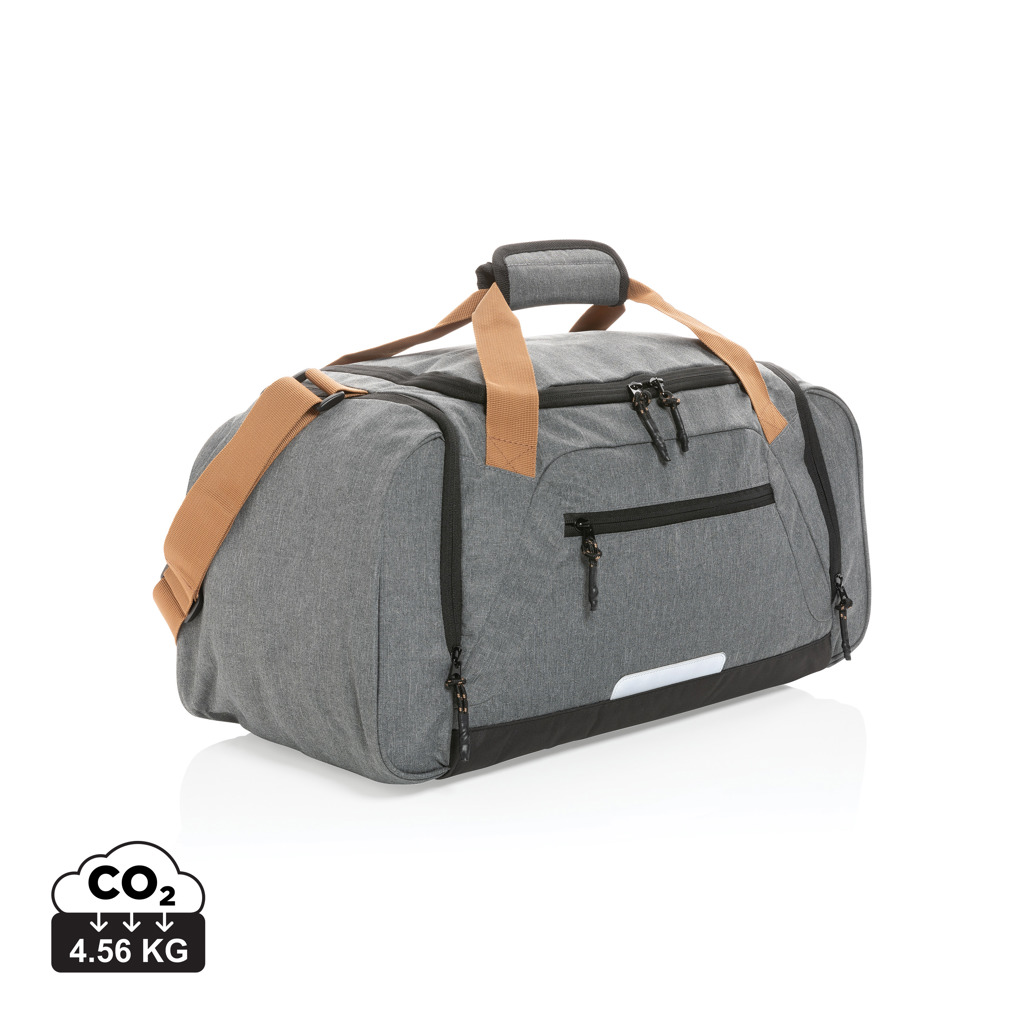 Wochenendtasche | Recyceltes Polyester | Outdoor-Design | Nachhaltig | grau