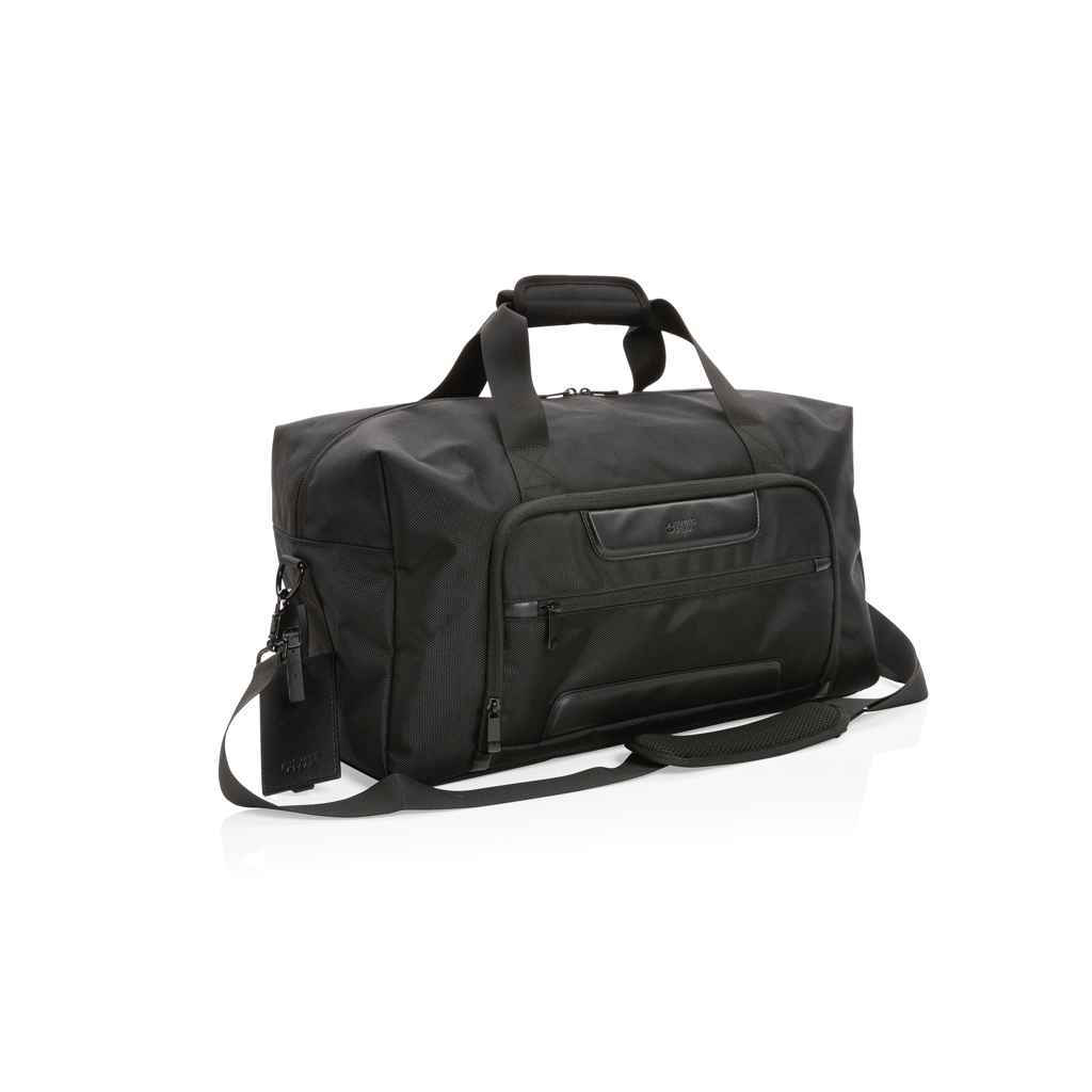 Duffel bag | rPET | 25L | Bagagelabel | RFID zak | zwart
