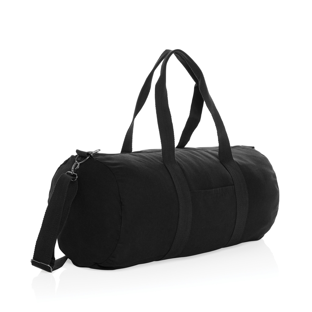 Duffel bag undyed | Recycled canvas | 40L | 285gsm | black Duffel bag undyed | Recycled canvas | 40L | 285gsm | black