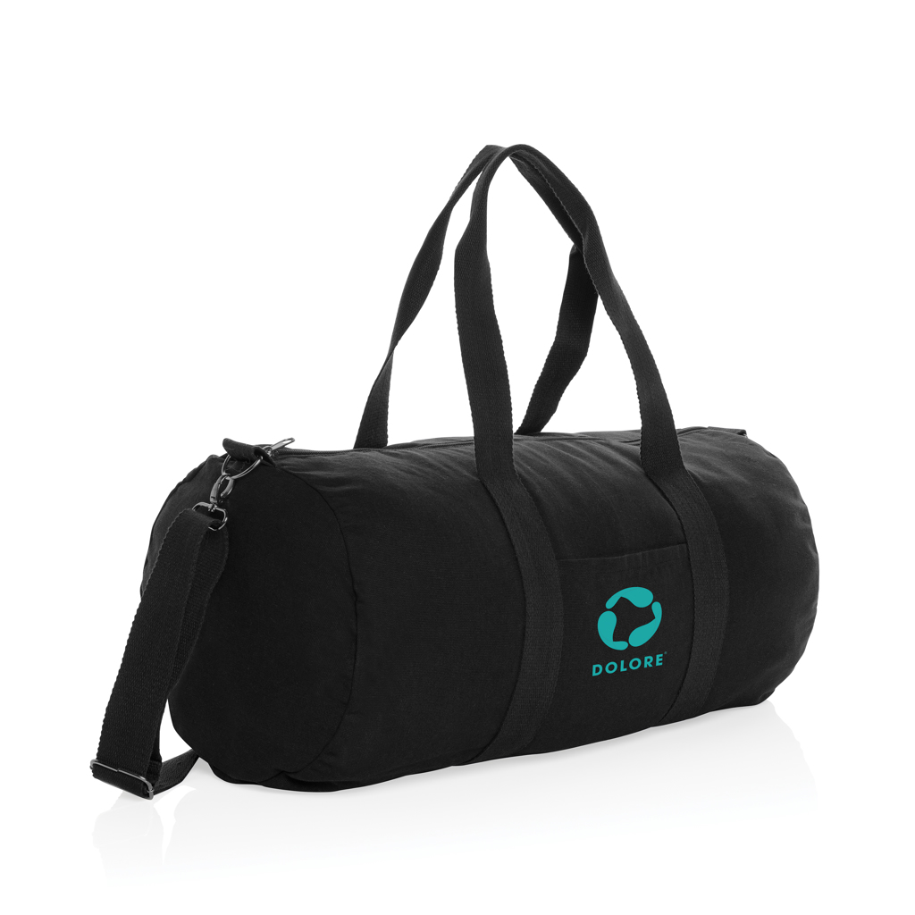 Duffel bag undyed | Recycled canvas | 40L | 285gsm | black Duffel bag undyed | Recycled canvas | 40L | 285gsm | black
