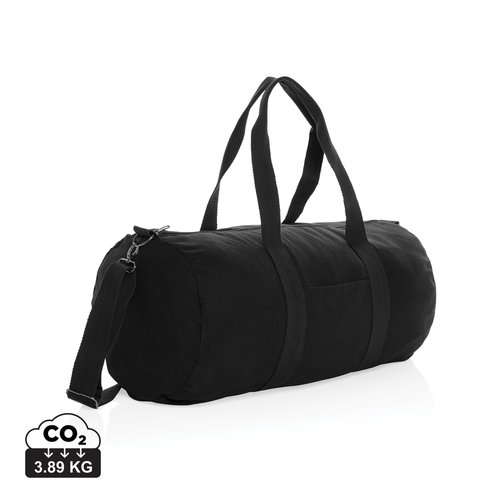 Bolsa de viaje sin teñir | Lona reciclada | 40 L | 285 g/m² | negro