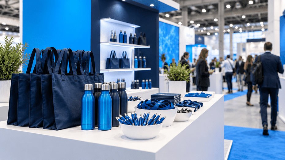 Messe-Giveaways am Ausstellungsstand