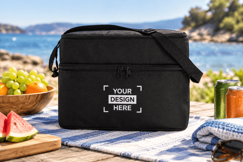 Kühltasche mit zwei Fächern und Schultergurt