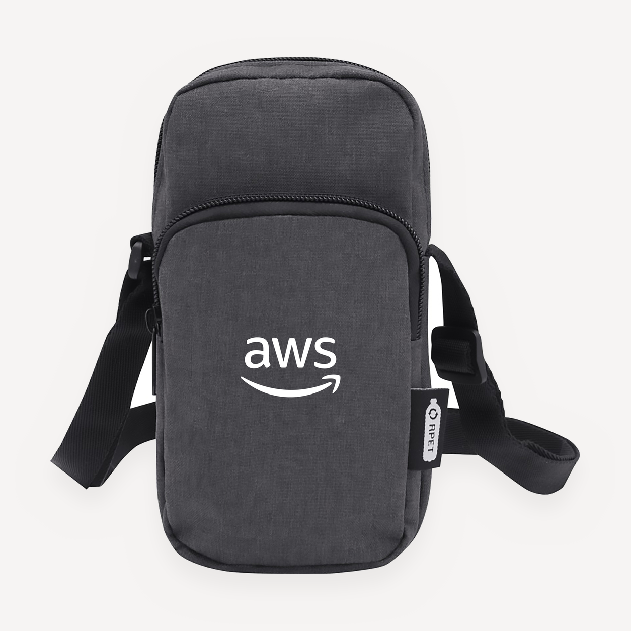 AWS branded shoulder bag in recycled polyester