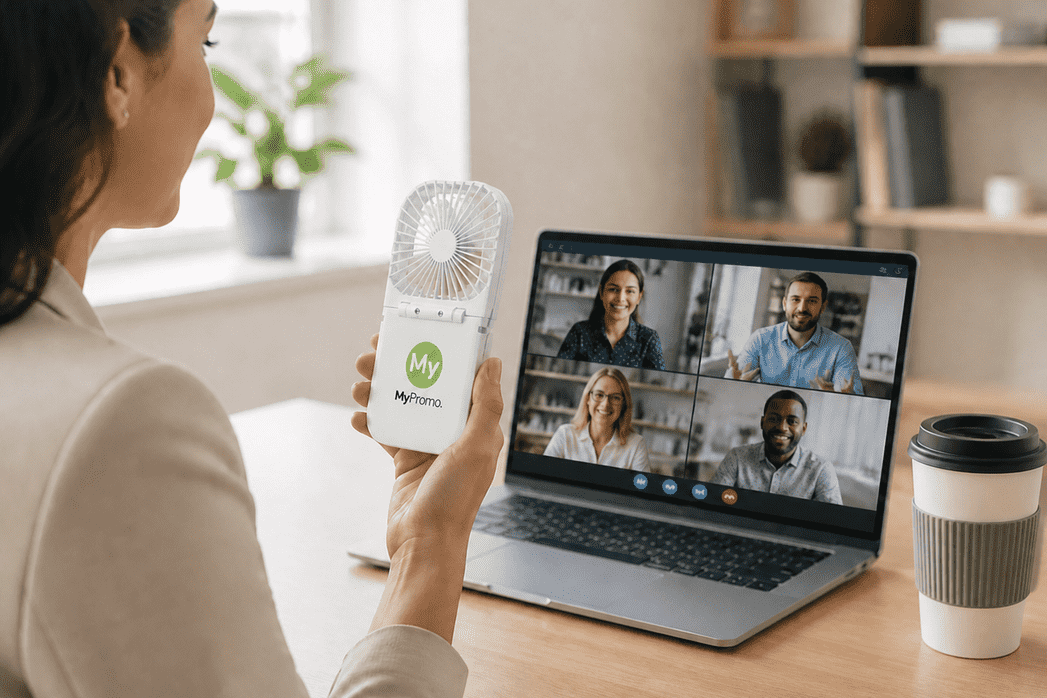 USB-Ventilator personalisiert im Homeoffice