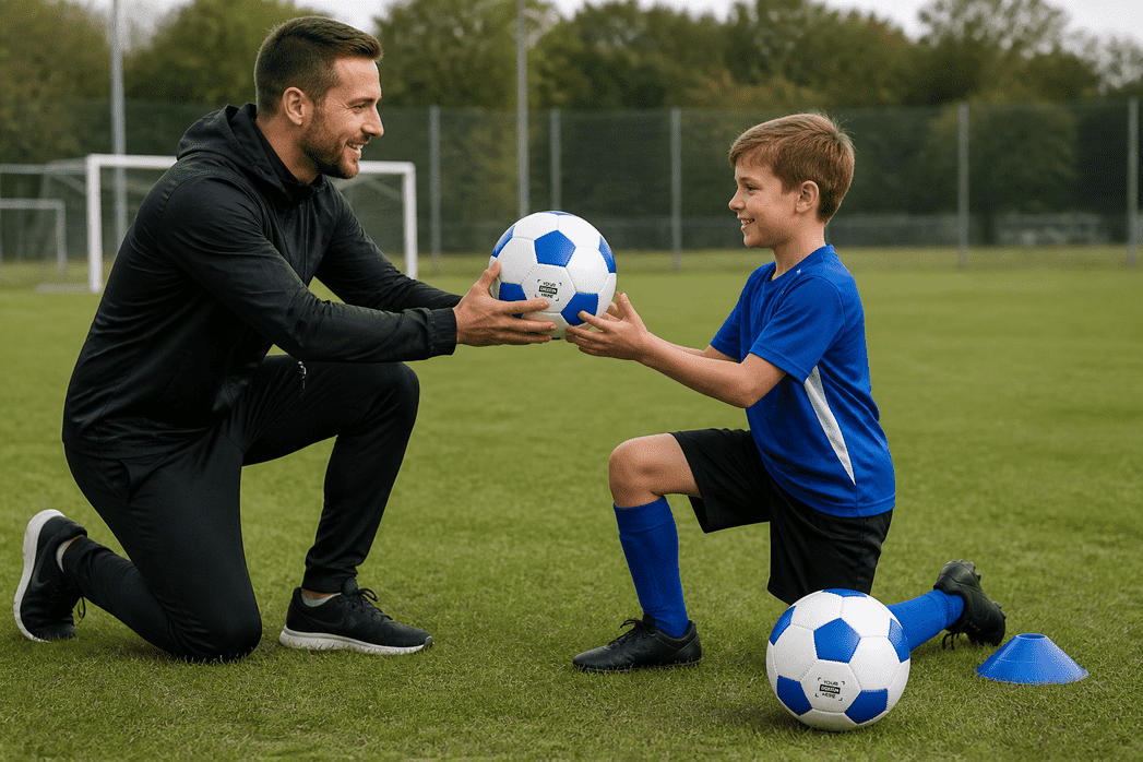 Personalisierter Fußball beim Training