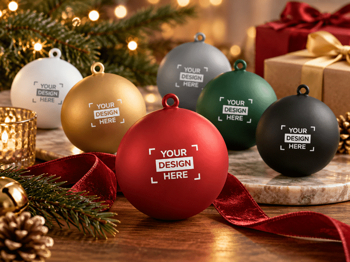 Kerstbal van gerecycled kunststof met matte afwerking