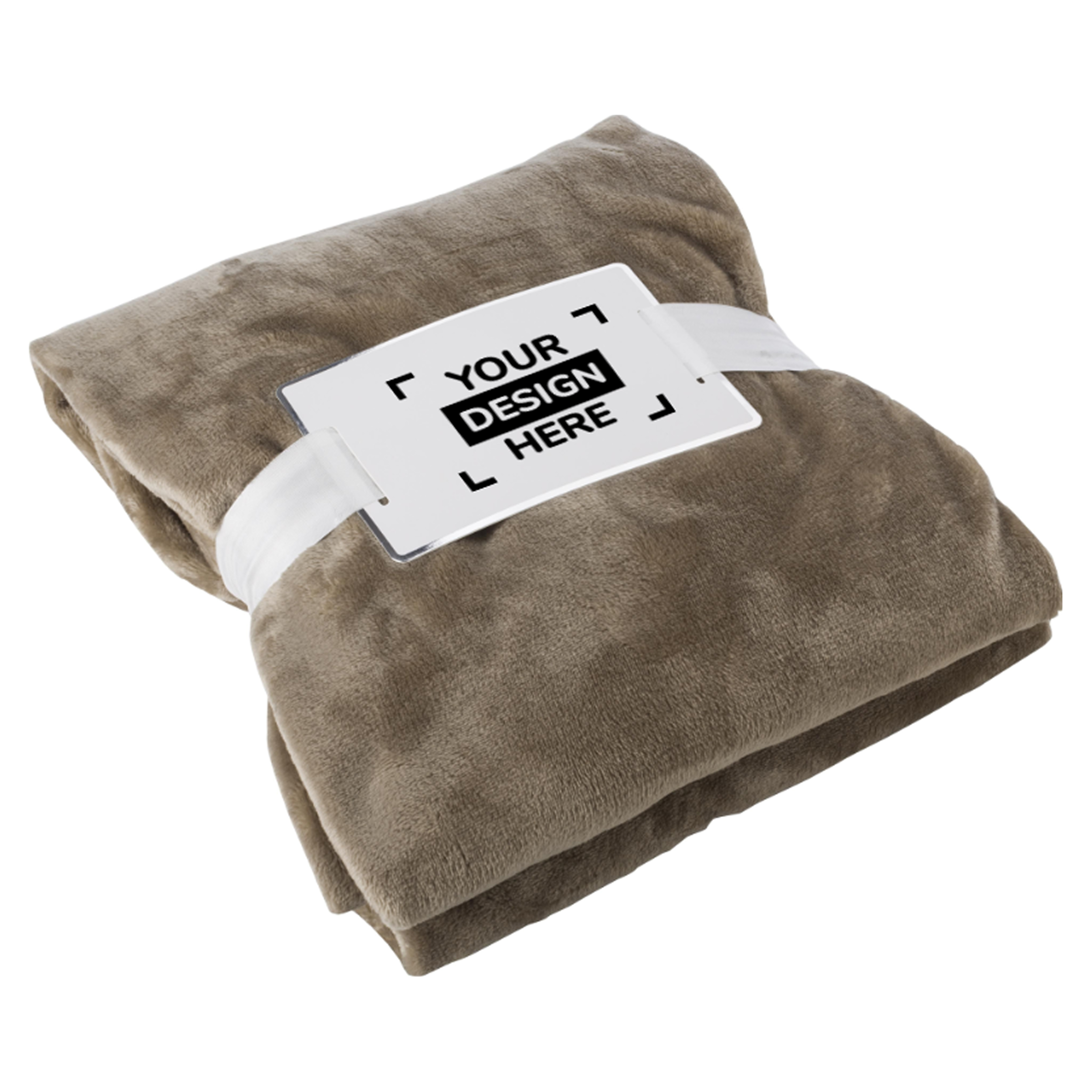Grey personalised blanket with a soft fleece lining