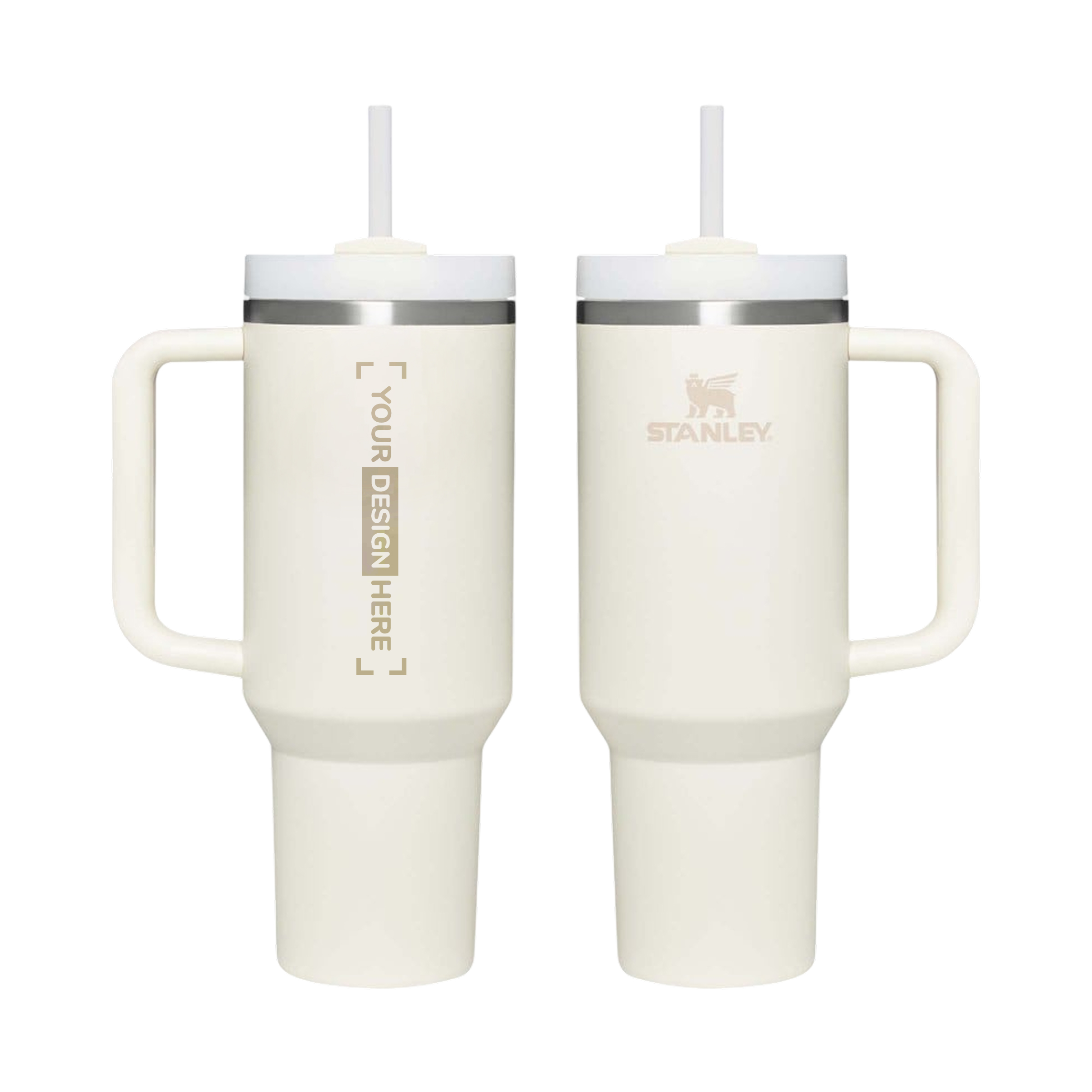 Stanley Quencher personnalisé avec paille pour événement professionnel