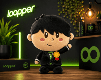 Custom plush after mock-up with logo and colours