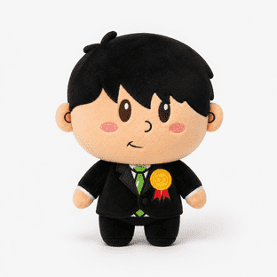 Custom stuffed toy personalised for a brand campaign