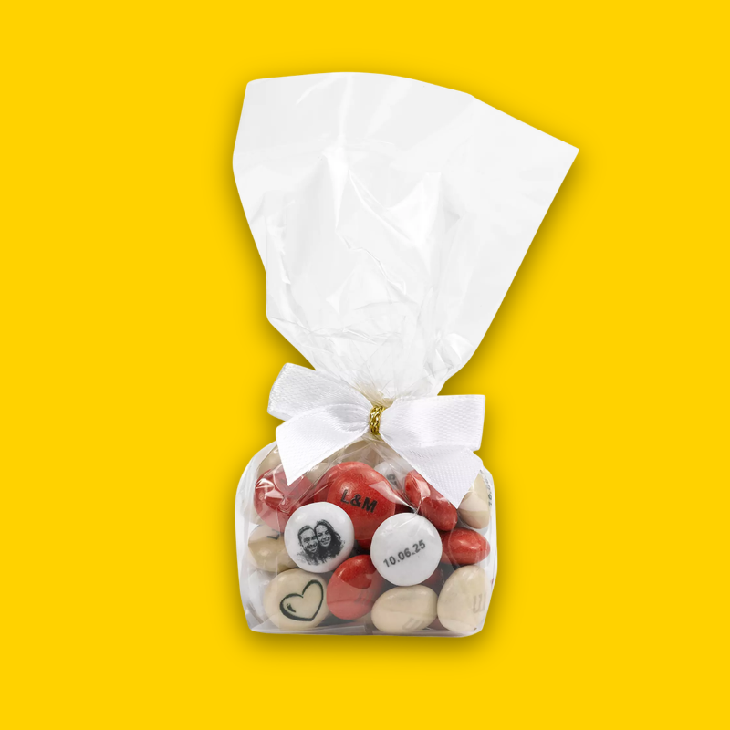 M&M's imprimés comme cadeau d'affaires lors d'un salon