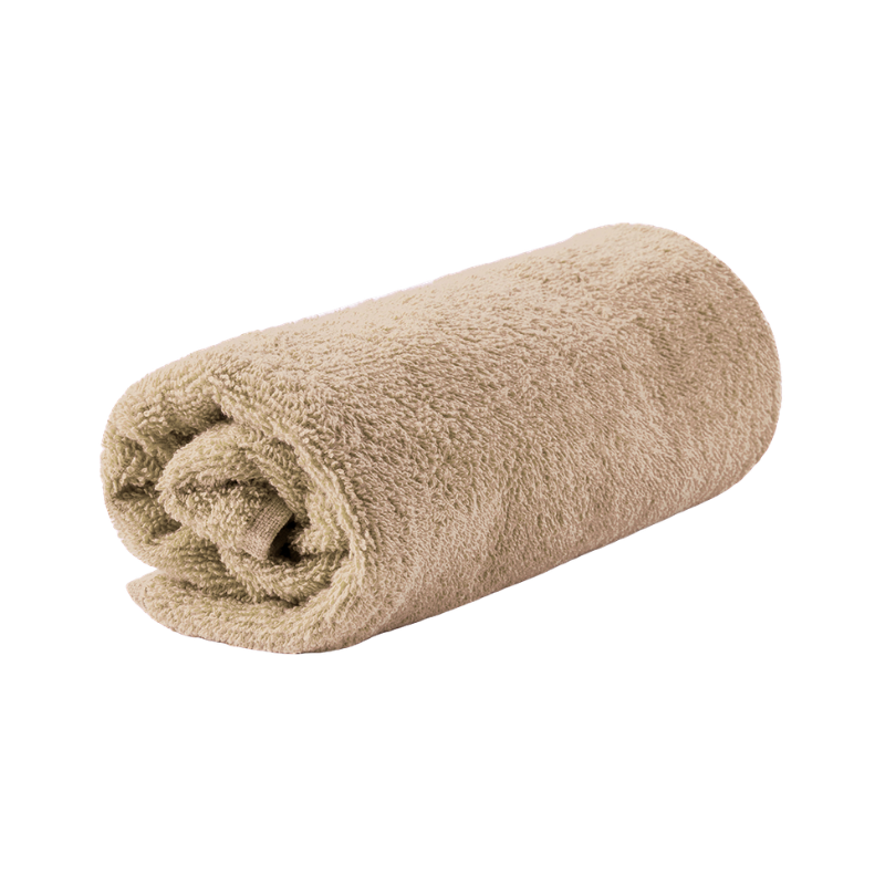 Eco-friendly towel made from organic cotton with printed branding