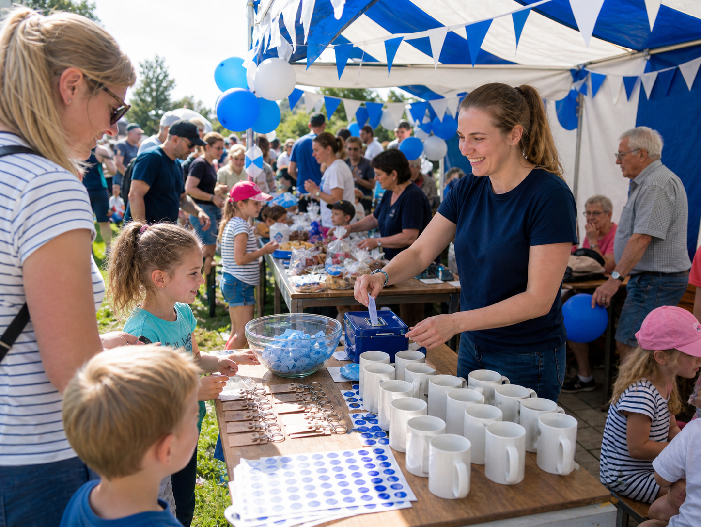 Vereinsfest mit personalisierten Fanartikeln