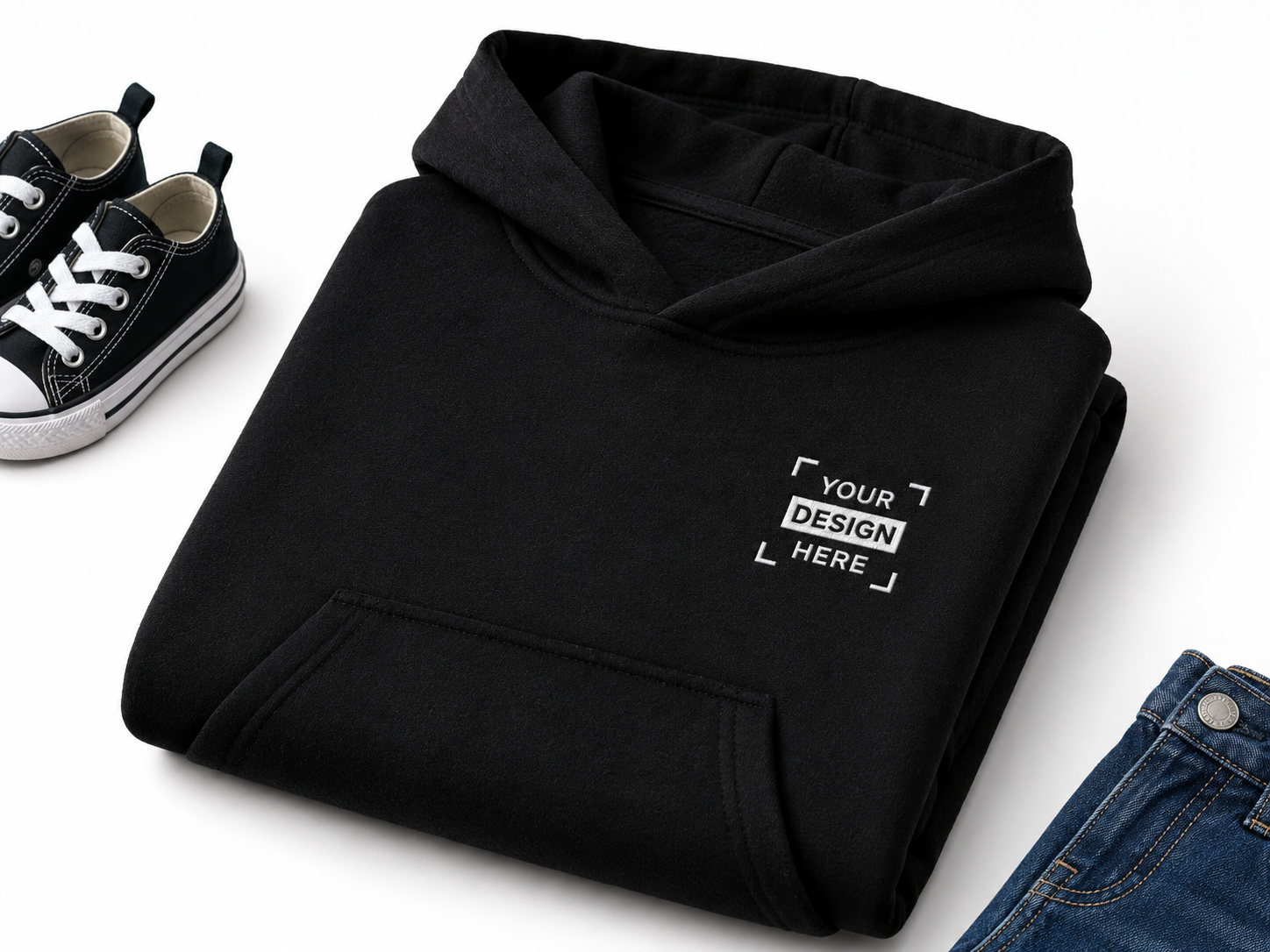 Hoodie in Kindergröße mit Logo
