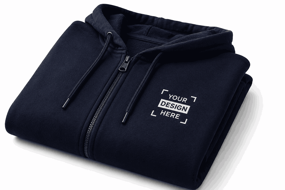 Zip-Hoodie mit Reißverschluss und Logo
