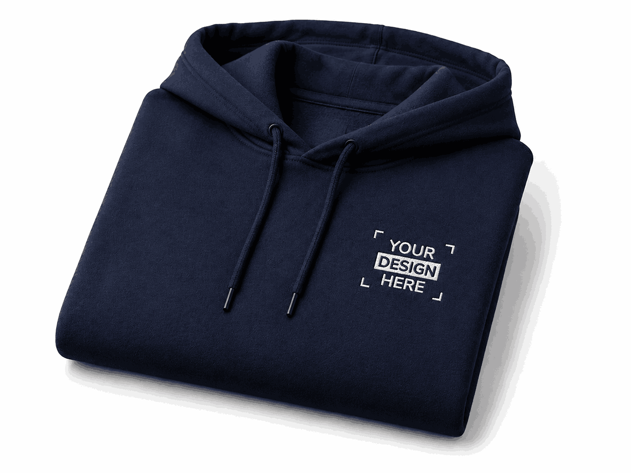 Klassischer Kapuzenpullover mit besticktem Logo