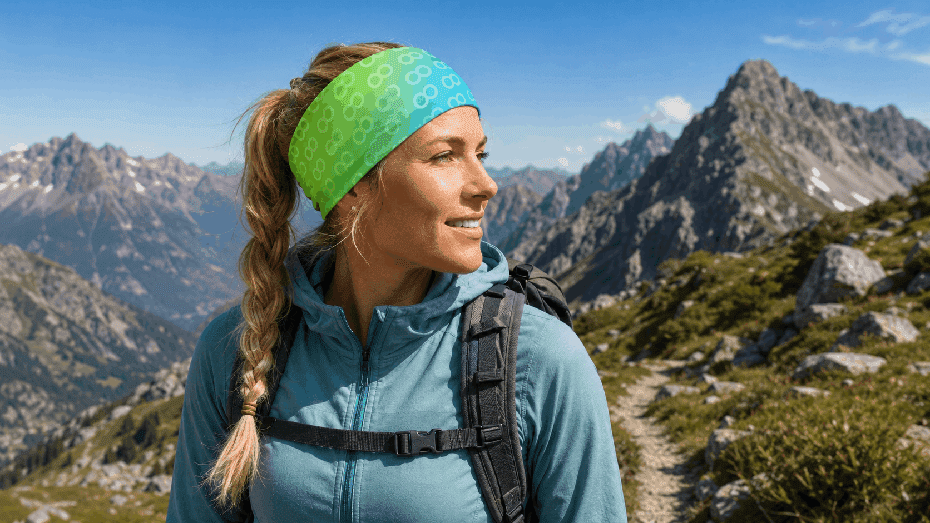 Große Ansicht eines Sublimationsstirnbands aus rPET
