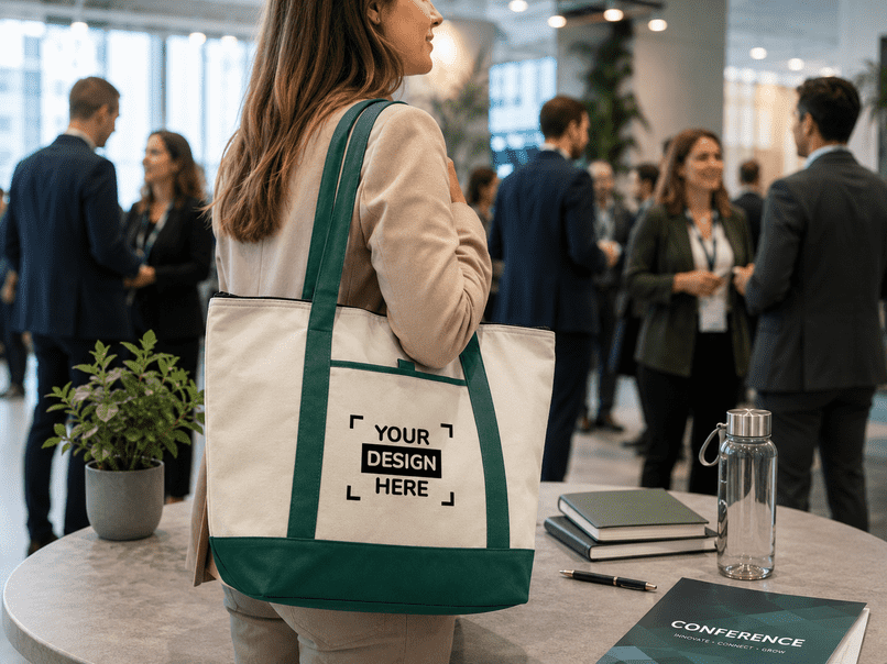 Große Ansicht einer hochwertigen Konferenztasche aus Canvas