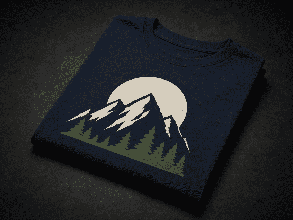 Bedrucktes T-Shirt im Siebdruck mit Logo