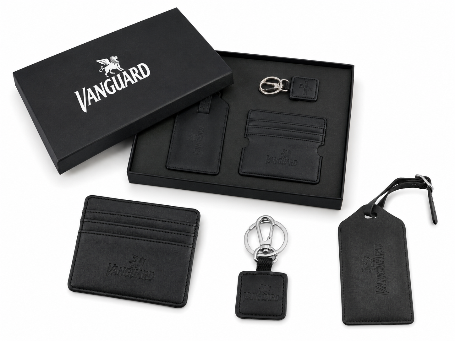 Vanguard Gift Set mit Kartenetui, Schlüsselanhänger und Gepäckanhänger