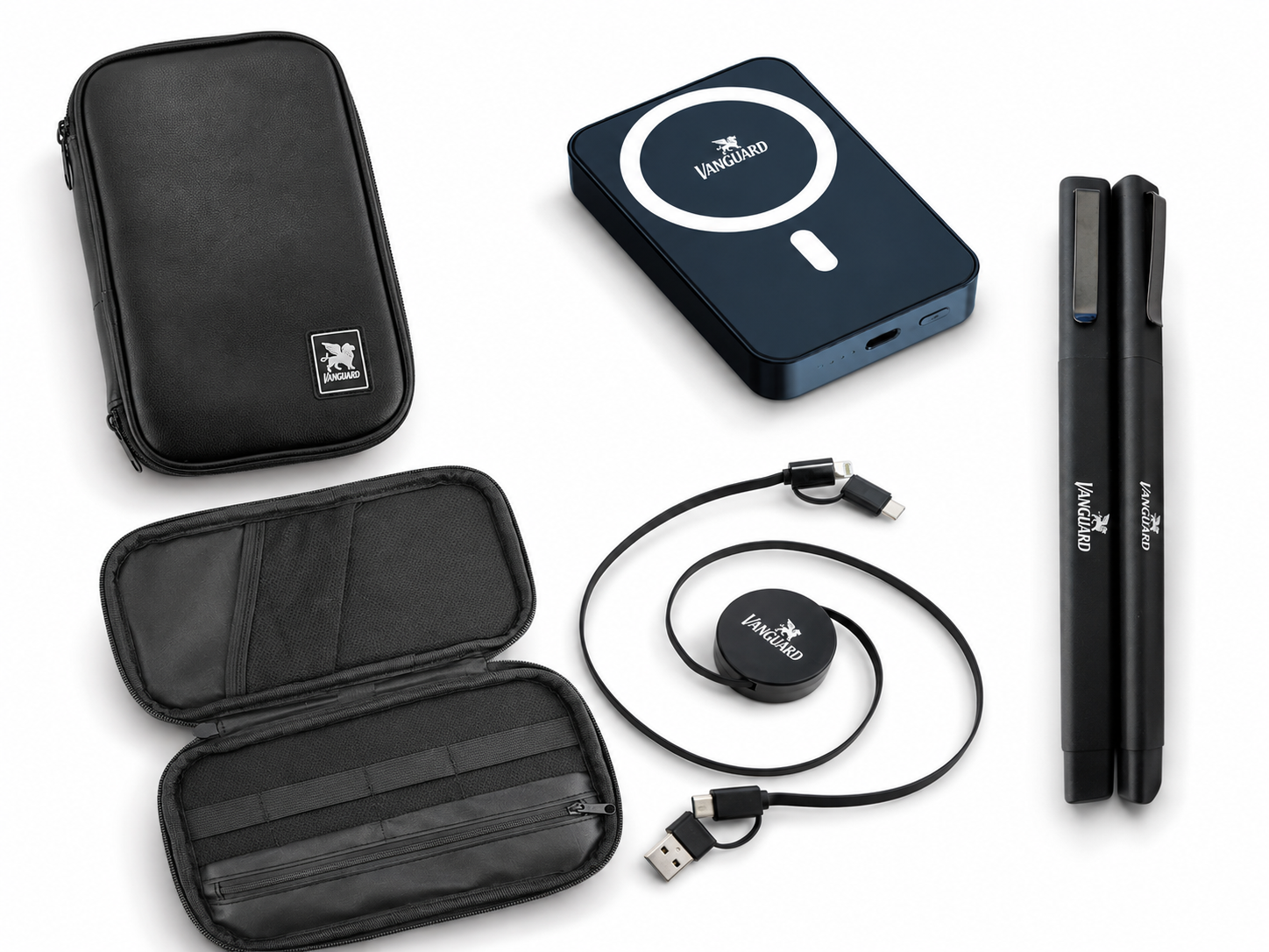 Vanguard Travel Set mit Case, Powerbank, Ladekabel und Stift