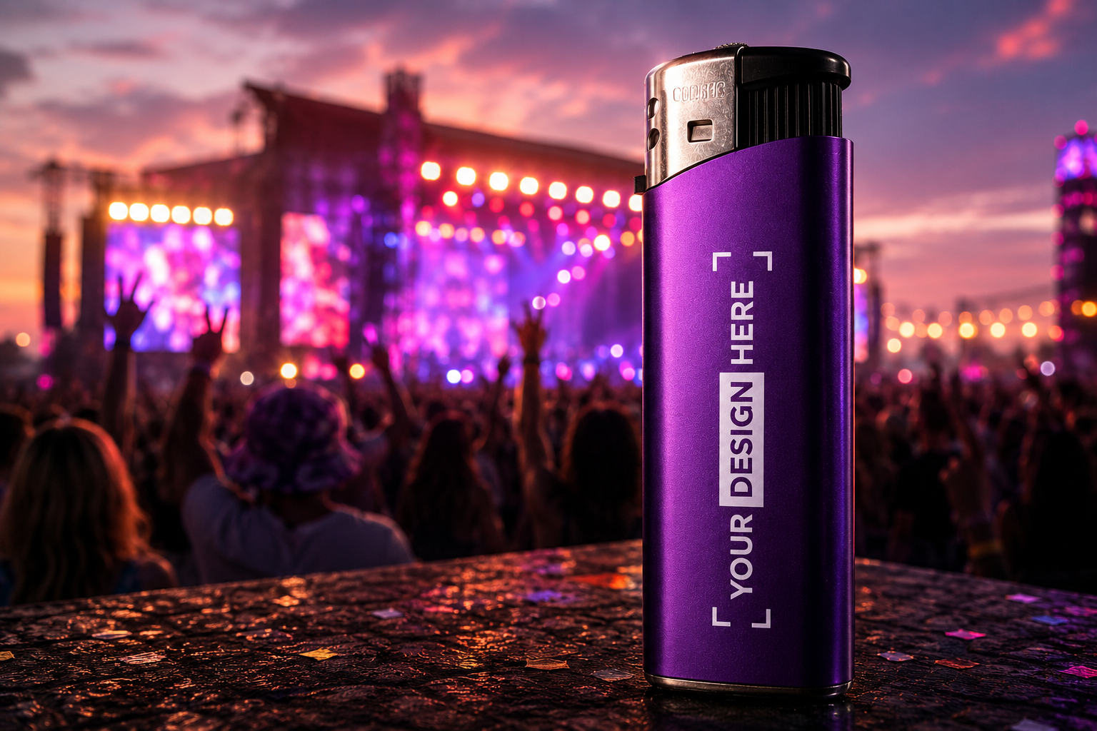 Bedrukte aanstekers voor evenementen en festivals als giveaway