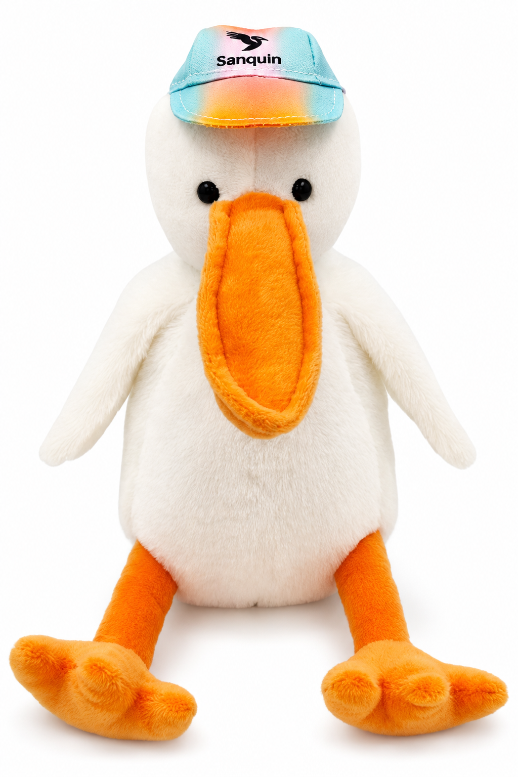 Sanquin pluche pelikaan knuffel op maat met bedrukte cap