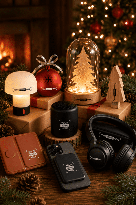Gadgets de Noël personnalisés avec logo